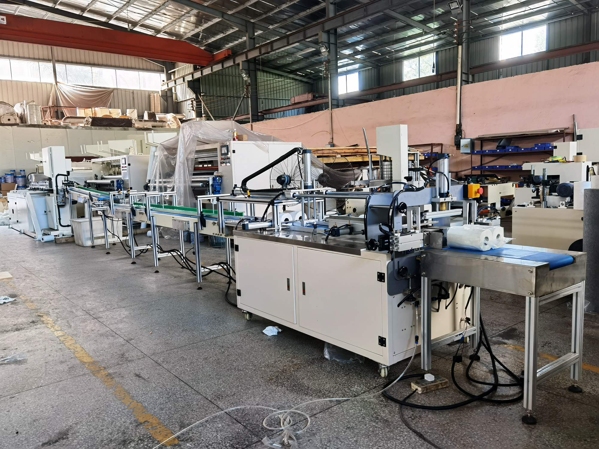 Toilet Paper Roll Machine Production Line Various Diameters 